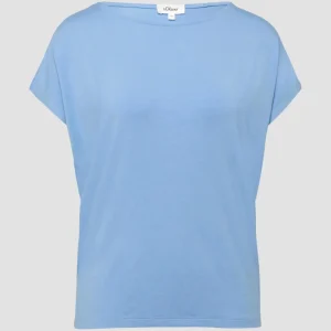 s.Oliver - Fließendes Jersey-Shirt mit überschnittenen Schultern - Farbe: Hellblau