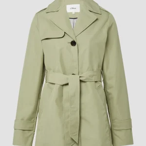 s.Oliver - Wasserabweisender Trenchcoat im Slim Fit - Farbe: Salbeigruen