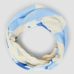 s.Oliver - Leichter Snood aus Webware mit floralem Muster - Farbe: Blau