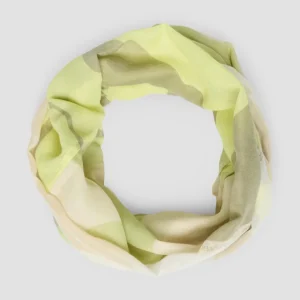 s.Oliver - Leichter Snood aus Webware mit floralem Muster - Farbe: Olivgruen
