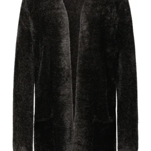 Street One Langer Federgarn Cardigan - Farbe: darkest brown