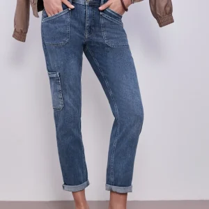 Street One - Cargo Jeans - Farbe: Medium Blue Wash
