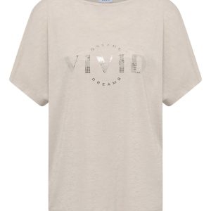 CECIL - Dropped Shoulder Shirt in Leinen-Optik - Farbe: Beige