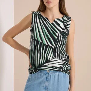 CECIL - Top aus Jersey mit Grafikprint - Farbe: palm breeze green