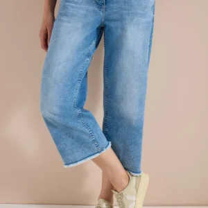 CECIL - 3/4 Wide Leg Jeans im Loose Fit - Farbe: light blue washed